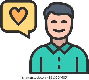 In love Outline Filled Style Icon