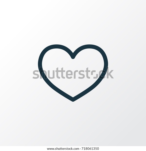 Love Outline Heart Icon Symbol Premium Stock Vector Royalty Free