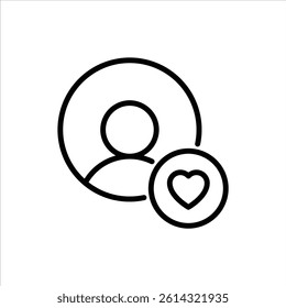 love outline icon. like black line illustration.