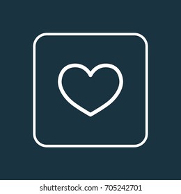 Love Outline Symbol. Premium Quality Isolated Heat Element In Trendy Style.