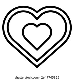 Icono de Vector de contorno de amor en 