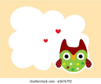love owl doodle message