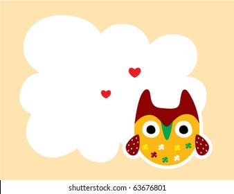 love owl doodle message
