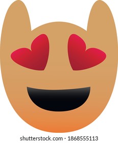 In love owl emotion of a set. Isolated vector illustration on white background