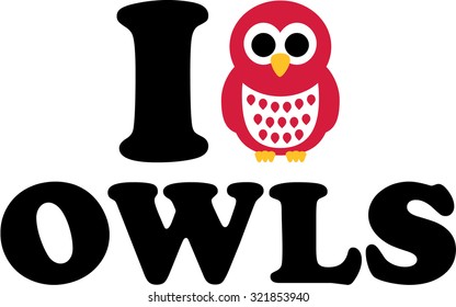I love owls pictogram