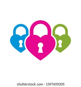Love Padlock can be used for company, icon, and others.