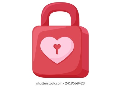 Love Padlock Cute Valentine Day Sticker
