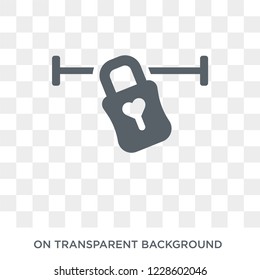 love Padlock icon. love Padlock design concept from Wedding and love collection. Simple element vector illustration on transparent background.