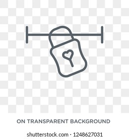 love Padlock icon. love Padlock design concept from Wedding and love collection. Simple element vector illustration on transparent background.