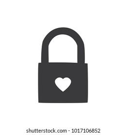 Love padlock icon, vector illustration design. Love collection.