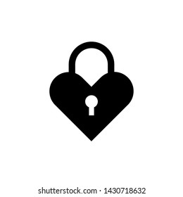 love padlock symbol icon vector illustration