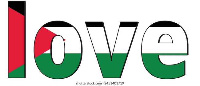 Love Palestine middle east Vector Design With Flags, Logo, Banner, Poster, Cover, Flyer, Illustration, Wallpaper unique art