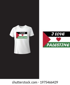 I Love Palestine New T Shirt Design. New minimalist t-shirt design.
