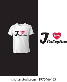 I Love Palestine New T Shirt Design. New minimalist t-shirt design.
