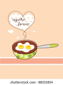 love pan egg greeting card