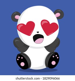 love panda design vector illustration