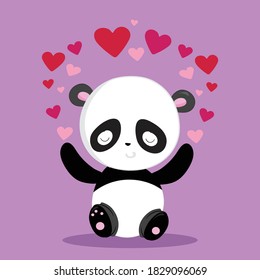 love panda design vector illustration