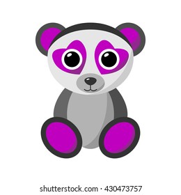 In love panda. Vector illustration.