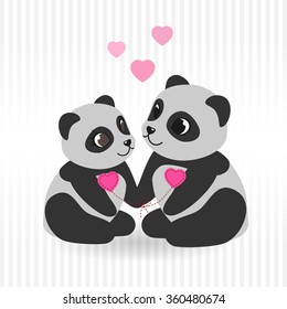 Love pandas bears. Valentine