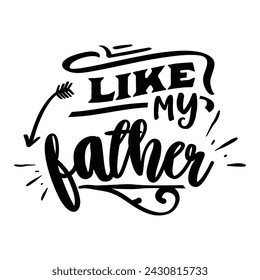 Ich liebe Papa Tochter Silhouette Vektor mit Super Hero Dad Zitat - Logo, Maskottchen, Aufkleber, Clipart, T-Shirt Design Asset