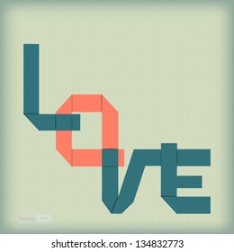 Love paper artwork,vector eps 10