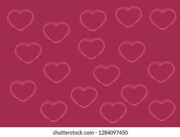 Love paper elements. Illustration of heart symbol. Vector background for Happy Women's, Mother's, Valentine's Day, birthday greeting card, cute paper, modern template design.
