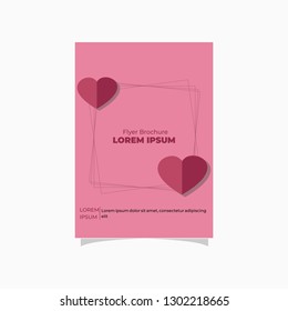 Love paper elements. Illustration of heart symbol. Vector background for Happy Women's, Mother's, Valentine's Day, birthday greeting card, cute paper, modern template design. 