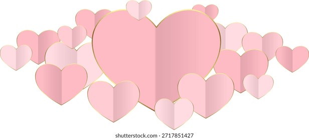papel de amor vetor de fundo de valentine corações abstratos ilustração rosa