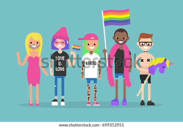 Love Parade Gay Pride Lgbtq Group Stock Vector Royalty Free 699352951