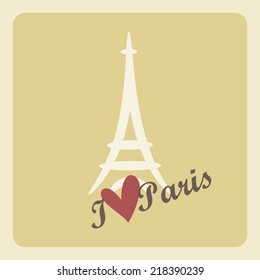 Love Paris Card