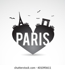 I love Paris - creative icon on white background. Vector art.