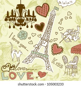 LOVE in Paris doodles