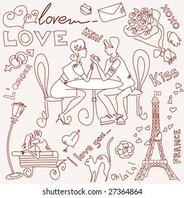 LOVE in Paris doodles