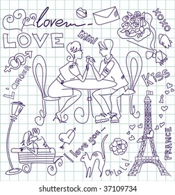 LOVE in Paris doodles