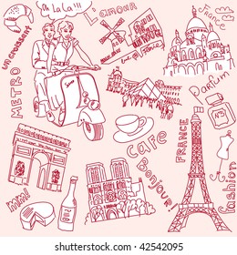 LOVE in Paris doodles