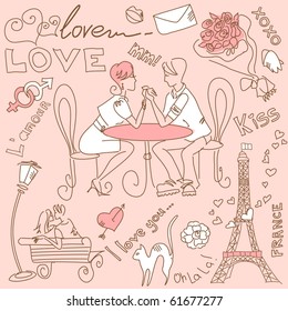 LOVE in Paris doodles