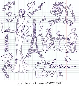 LOVE in Paris doodles