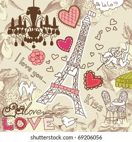 LOVE in Paris doodles