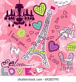 LOVE in Paris doodles