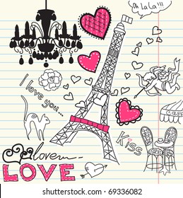 LOVE in Paris doodles