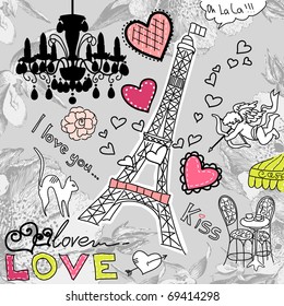 LOVE in Paris doodles