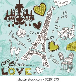 LOVE in Paris doodles