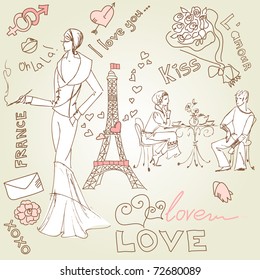 LOVE in Paris doodles