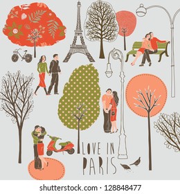 Love in Paris greeting card