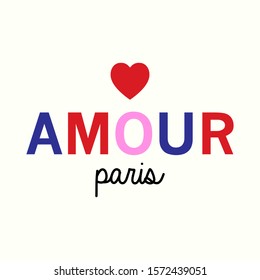 LOVE, PARIS, SLOGAN PRINT VECTOR TEXT