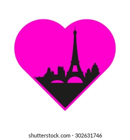 Me encanta París - la plantilla para el cartel. La idea del diseño de la etiqueta, la impresión en ropa, recuerdos de decoración.
