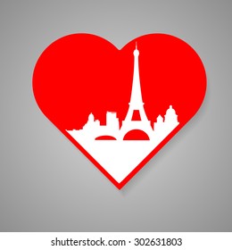 I love Paris - the template for the sign. The idea for the label design, printing on clothing, decor souvenirs.