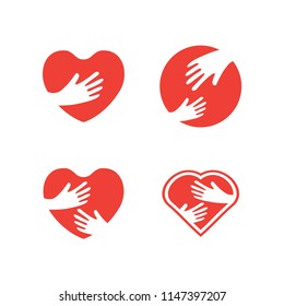 Love and passion logo design template vector