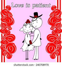 Love is patient,love is kind-Vector illustration