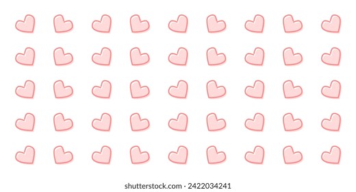 Love pattern background. Abstract background. White and pink in color.